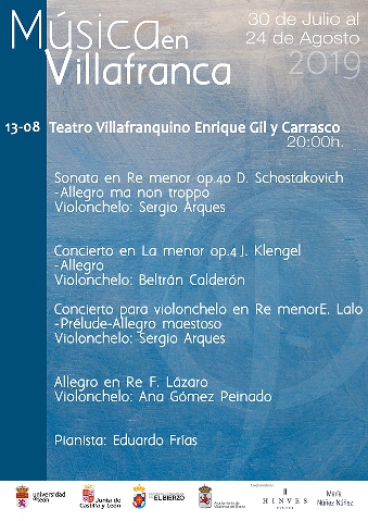 Música en Villafranca 2019. Martes 13 de agosto.